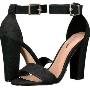 Call It Spring textured black block heels